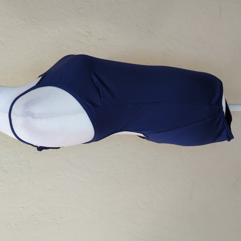 LIKE NEW Baleaf Navy Open V-Back One-Piece Swimsuit Size 36 Medium - Picture 8 of 12